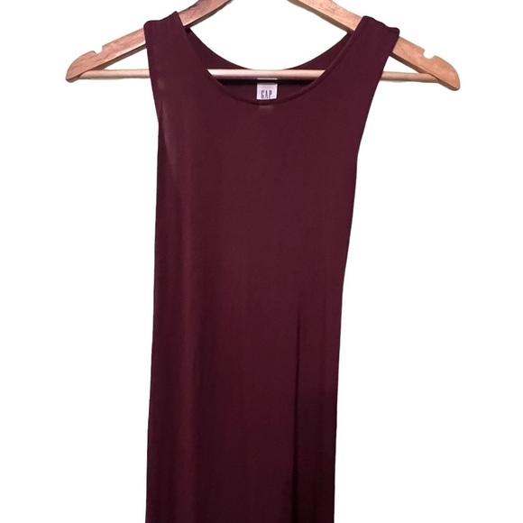 Twist-Back Tank Midi Dress Ruby Wine Size X-Small - Picture 4 of 5